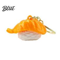 Keychain Fidget Toy 1/6Pcs 3D Printed Sushi Clicker Keychain Stress Relief Push Button Durable Toy Finger Keyring Pendant Backpack Handbag F