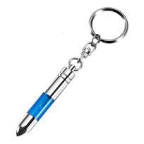 Portable Static Eliminator Keychain Pen Style Single Light Design Compact Size Lightweight Metal Alloy Construction Durable for Everyday Use One Size mėlyna