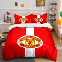 Manchester United Bedding Set Bedding Duvet Cover Set Duvet Cover Pillowcases (1 * Duvet Cover 2 * Pillowcases, without duvet insert) 135x200cm