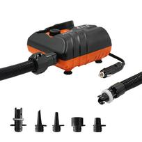 Portable Air Pump 12V Electric Air Bump For Paddle Board With 6 Ports 16PSI Air Pump Tool oranžinė