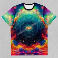 Eye Trippy Galaxies 3D Printed High Quality Milk Fiber T-shirt Men Top Breathable Quick Dry Summer Soft Material 210gsm 6XL red