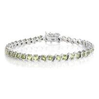 Peridoto teniso apyrankė - 925 svarų sterlingų sidabras