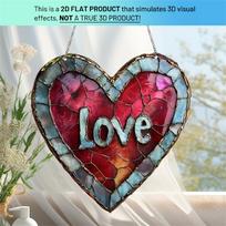 Valentine's Day Retro Love 2D Flat Acrylic Pendant Garden Party Decoration Atmosphere Decoration Supplies One Size