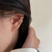 LATS Klipsai Auskarai Moterims Unisex Minimalistiniai Madingi Cartilage Žiediniai Auskarai Rinkinys Ausies Manžetė Netikras Auskarų Klipsas Ausies Papuošalai brown
