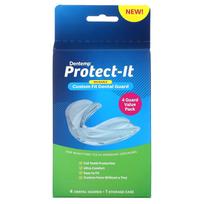 Dentemp, Protect-It, Daugkartinis individualus dantų apsaugas, 4 dantų apsauginiai įdėklai + 1 laikymo dėklas