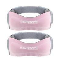 2Pcs Patella Strap Outdoor Sports Running Shock Absorption Jump Rope Compression Knee Pads Adjustable Knee Sleeve Unisex rožinė