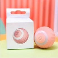 Cat Interactive Ball Electric Automatic Rolling Ball Smart Toys for Cats Smart Cat Toy Rotating Ball Cat Game Pets Accessories rožinė