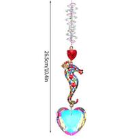 Crystal Wind Chimes Prisms Rainbow Suncatcher Window Pendant Hummingbird Butterfly Hanging Light Catcher Home Garden Decoration green