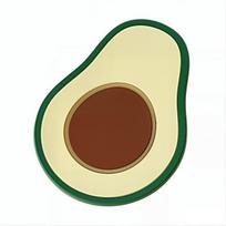Cartoon Fruit Coaster Heat-Resistant Non-Slip PVC Drink Mat Multipurpose Table Mats Cute Pineapple Avocado Design Mat for Cups Mugs Kitchen Desk Avocado