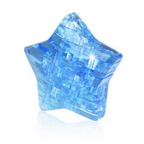 DIY 3D Crystal Puzzle Star Assembly Model Desk Decor Brain Teaser Children Toy mėlyna