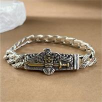 New Personalized and Creative Style Eagle Men's Bracelet, Fashionable and Domineering Bracelet one size(17-20cm)