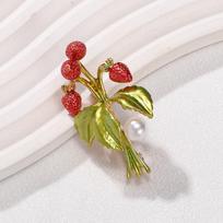 Cute Strawberry High-end Fashion Fruit Accessory Brooch 3cm*5cm
