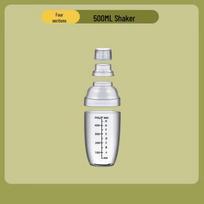 ZISIZ Professional Four-Section Drink Shaker