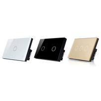 For Tuya 10A Smart Switch 1-2-3 Gang WIFI RF Wall Light Touch Switches Alexa Remote Control Tempered Glass 220V 16A for Smart 86mm*86 mm&Eu Standard juoda