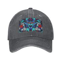 Urban Pattern Hip Hop Graffiti Street Art Baseball Caps Washed Denim Hats Casquette Sports Baseball Cowboy Hat for Unisex Women One Size