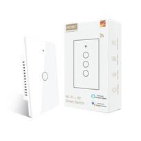 MOES TUYA US 120*76mm Wall Switch WiFi Smart Light Switch Touch, Control on Smartphone Tuya APP, Neutral+live Wiring (as the picture,118mm*72mm&US Standard)