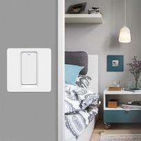 Tuya ZigBee Push Button Switch No Neutral Wire 1/2/3 Way Smart Light Switch Smart Houseware APP Control Support Alexa Google (as the picture,Eu Standard)
