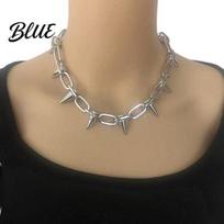 High-quality Alloy Necklace Spike Choker for Women Men Goth Punk sidabras