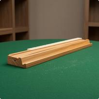 Mahjong Push Rack Unfinished Wood Wooden Grooved Tile Tray