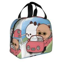 Bubu Dudu Peach And Goma Bear Cartoon Insulated Lunch Bag for Outdoor Picnic Panda  Waterproof Thermal Cooler Lunch Box One Size