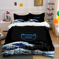 Wave design and  Arsenal  logo. Bedding sets Duvet cover sets Duvet covers Pillowcases(1*Duvet Cover 2*Pillowcases without duvet insert) 135x200cm