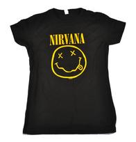 NIRVANA Classic Smile Slim Fit T-SHIRT NEW S M L XL XXL XXXL