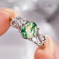 Silve Gorgeous Green Stone Heart Zircon Ring For Women Engagement Wedding High Quality Fine Jewelry 6
