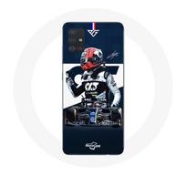 Coque pour Samsung Galaxy A71 Formule 1 Max Verstappen Pilote automobile F1 Bleu mėlyna