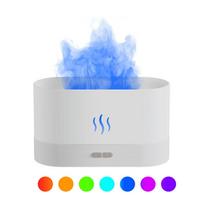 180 ml USB eterinio aliejaus difuzoriaus imitacinis liepsnos ultragarsinis drėkintuvas Cool Mist Maker Fogger led eterinio aliejaus liepsnos lempa naktinė lemputė RGB light balta