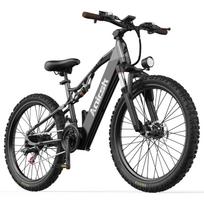 Aairsk XT90 Elektrinis kalnų dviratis su 48V 20Ah baterija, 75 Nm sukimo momentu, 21 pavaros Shimano, dviguba pakaba pilka
