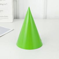 Children's Birthday Hats, Single-color Festival Party Costume Conical Hats, -color Triangular Hats One Size žalia