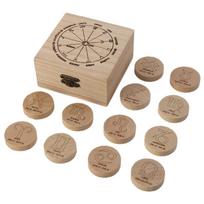 Raganų Rūnos Rūnos Medinės Rūnų Akmenų Rinkinys Medinės Rūnos Meditacijai Gydančių Kristalų Akmenų Rinkinys Raganų Dekoras Raganų Namų Dekoro Rinkiniai