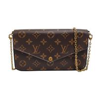 [Naudotas] Louis Vuitton Pochette FéLicie 'Rudo monogramos drobė' - Puikus #1M5MD0Q ONE SIZE