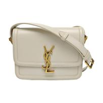 [Pre-Owned] Ysl Solferino Gold Logo Leather Tofu Shoulder Bag Small - Very Good #1D8P01 ONE SIZE