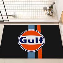 G-Gulf lenktyninio automobilio logotipas Grindų kilimėliai Retro Daugi pasirinkimų Svetainės virtuvės kilimas Neslystantis Sveikinimo kilimas 40cm x 60cm