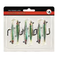 Cross-border 9cm12.5g T-tail Lead Fish Artificial Soft Bait Lure Hooks Bionic Midwater Topwater River Lake Bottom Fishing (as the picture,Standard&6cm/6g)