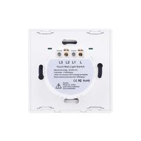 Tuya WIFI 1 Gang Tuya Smart Switch Light Alexa Voice Control Touch Glass Wall Wireless Electrical Switch 86 mm*86mm&Eu Standard