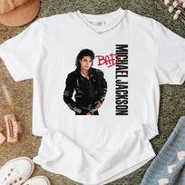 Michael Jackson Bad Comfort Colors Unisex marškinėliai, MJ Vintažiniai grafiniai marškinėliai, Pop karalius 80-ųjų muzikiniai Unisex marškinėliai S