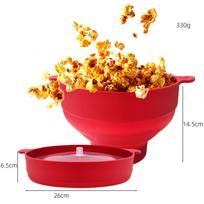 Factory Outlet Kitchen Collapsible Silicone Popcorn Popper with Bowls 16.15 mėlyna