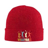 Vintage Style Volleyball Tri Blend Bonnet Hats Hip Hop Hats for Unisex Women Winter Keep Warm Skullies Beanies Caps