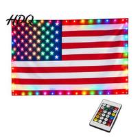 Weather-resistant LED Flag American Light 3x5 FT Weatherproof Outdoor Patriotic with Multi-Color Lights for 4th of July Memorial Day Veterans blue