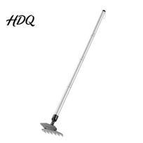 Adjustable Garden Weeder Long Handle Weeding Rake Manual Weed Puller 2-in-1 Tool Heavy Removal Duty Hoe 6-Tine Hand for Lawn Patio Yard
