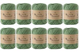 Raw Wool Chatty Fingering 20g Set of 10 Basil Yarn, Cotton, Weight, (approx. 48m), 100% Cotton, Balls, 8.