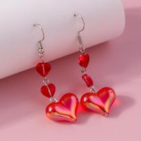 Cute Romantic Love Heart Drop Earrings for Women Girls Earrings Handmade Party Jewelry Gifts