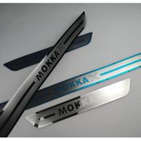 Q17For Opel Vauxhall Mokka X 2012-2020 Door Sill Scuff Plate Trim Stainless Threshold Pedal Entry Guards Protector Car Accessories sidabras