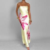 New Summer Women's Printed Hot Girl Mesh Slit Dress for Women S