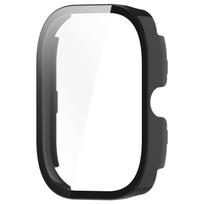Stiklas+Dėklas Xiaomi Redmi Watch 5 Grūdinto Stiklo Ekrano Apsauga & Kietas PC Apsauginis Bamperis Redmi Watch5 Priedams for Redmi Watch 5 juoda