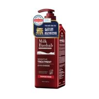 Milk Baobab Jautrių plaukų priežiūros priemonė 500ml | Damasko rožių kvapas | Raminanti ir maitinanti plaukų priežiūra jautriai galvos odai 500ml
