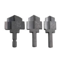 3pcs Plastic Pipe Drill  Hexagon Shank PPR Drill Bit Water Pipe Expansion Drill Punch Plumber Repair Lifting Step Drill Bit