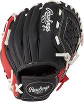 Rawlings JPL91 Beisbolo pirštinė su Treniruočių Vaikams' (9 colių / Mažylis) Kamuolys, Dešiniarankis metimas, Raudonas/Juodas